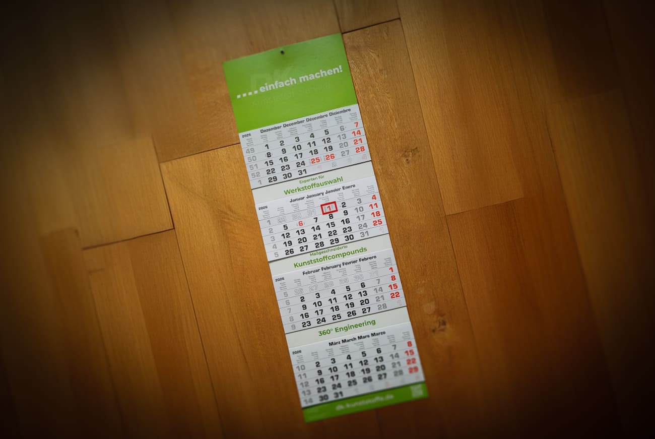 Neue 4-Monatswandkalender für DK Kunststoffservice