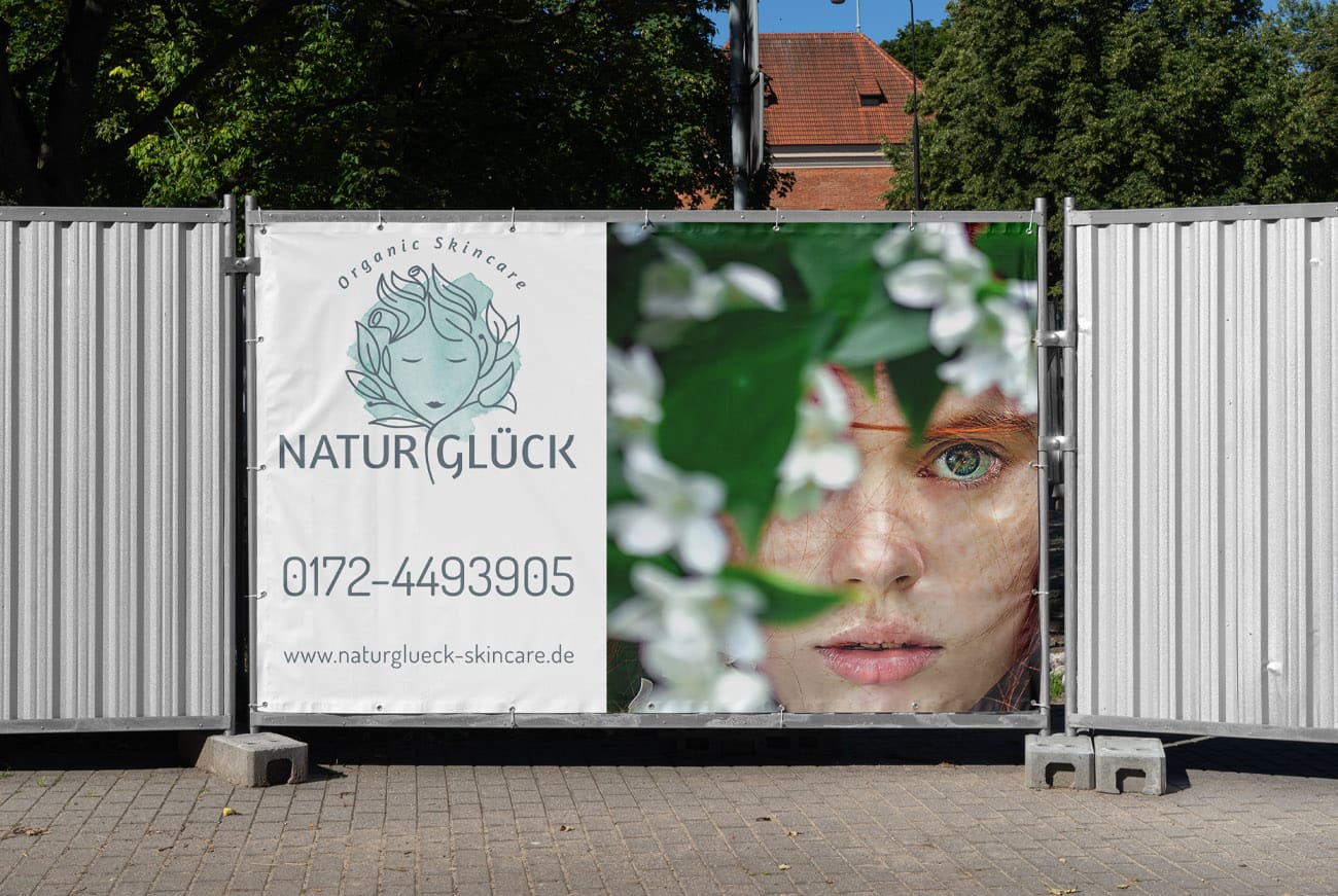 print Banner Naturglück Skincare Naturkosmetik werbeagentur