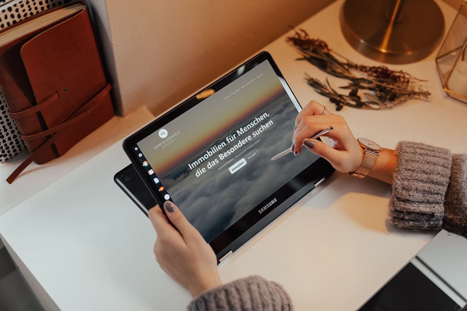 Webdesign Referenz: neue Website für Markus Liesenfeld Immobilien – moderner, reduzierter und ästhetischer Online-Auftritt