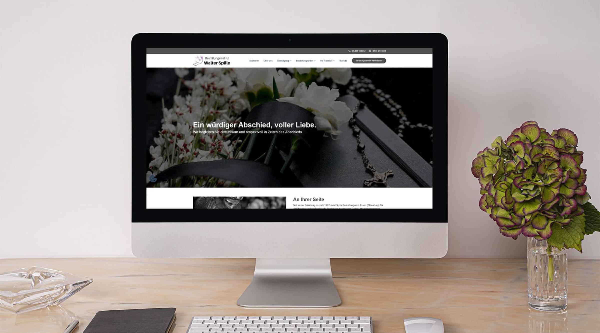 Neues Webdesign für das Bestattungsinstitut Walter Spille