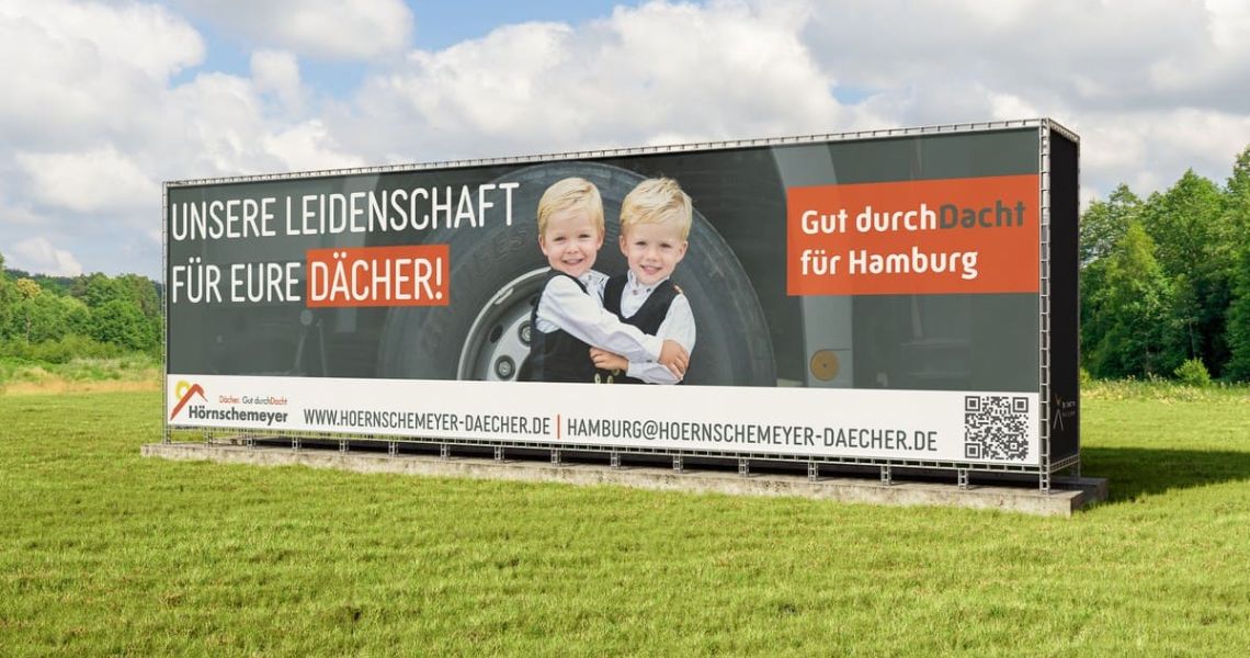 Großformatbanner für Hörnschemeyer
