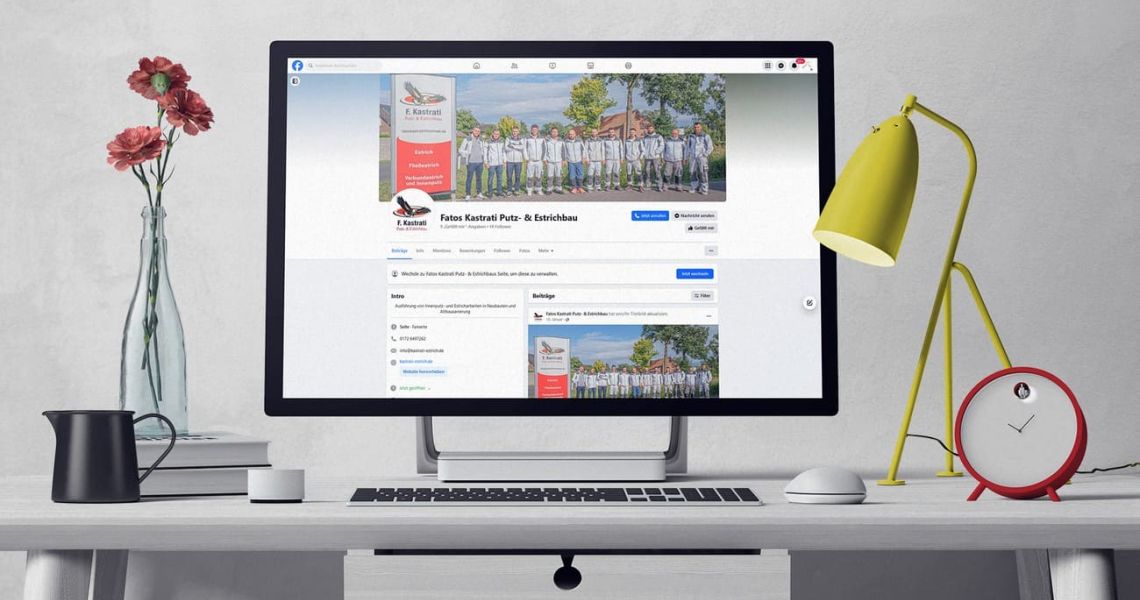 Facebook & Instagram für Kastrati Putz- und Estrichbau
