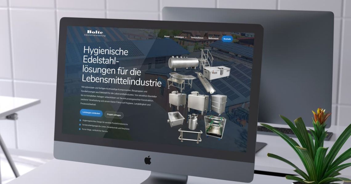 Neue Webseite für die Edelstahlverarbeitung Bolte GmbH