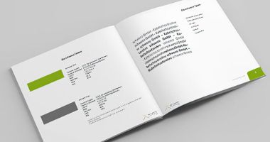 Aufbau Corporate Design Guide der schweco GmbH